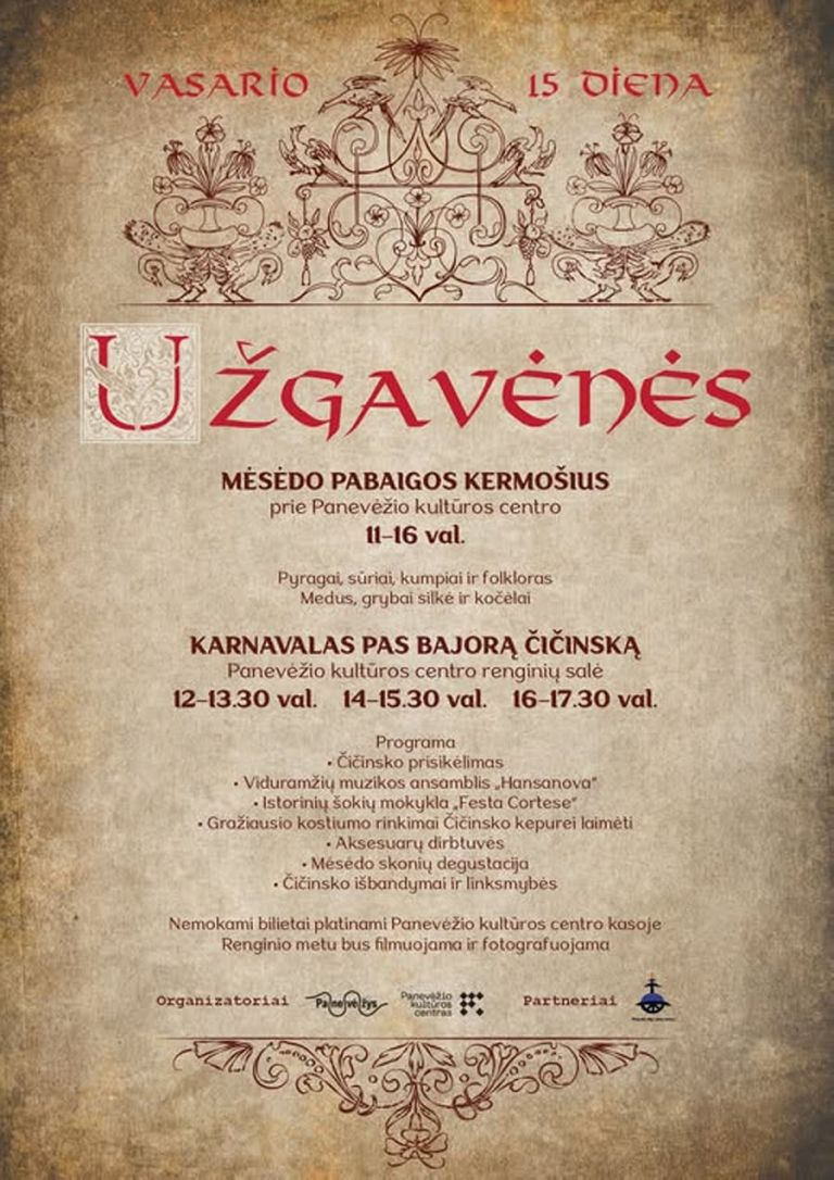 Panevėžys kviečia į išskirtines Užgavėnes: miesto centre atgis legenda apie bajorą Čičinską - Paninfo.lt