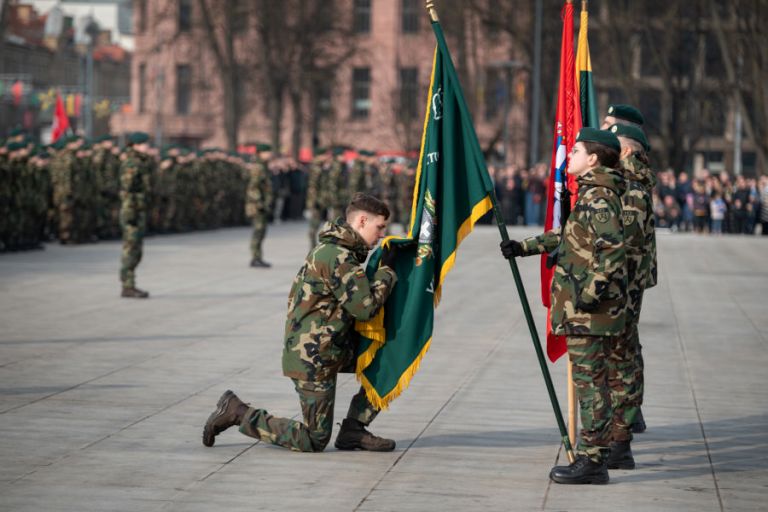 Lietuvos nepriklausomybės atkūrimo dieną prisieks daugiau kaip tūkstantis šaulių 2 šaulio priesaika 2025 03 11 © Rita Gudė 033