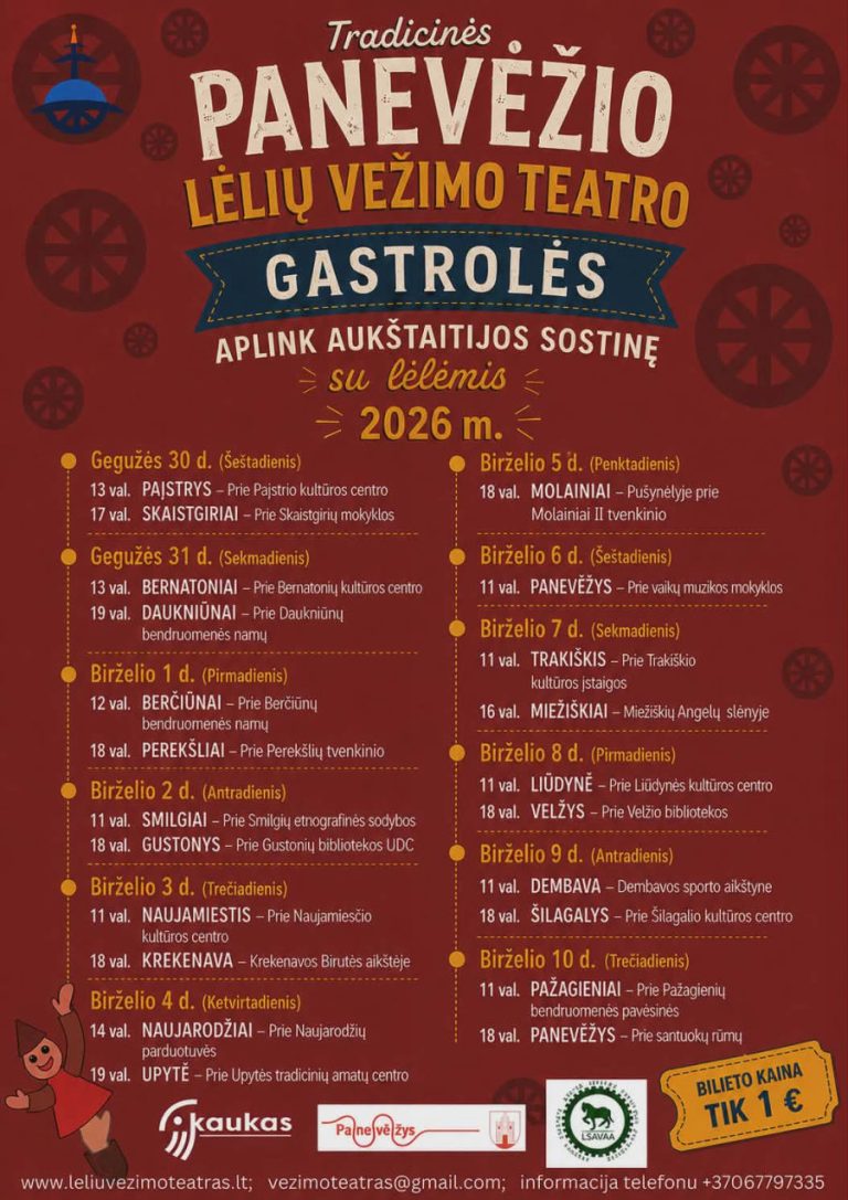 Tradicinės Panevėžio lėlių vežimo teatro vasaros gastrolės Tradicinės Panevėžio lėlių vežimo teatro vasaros gastrolės