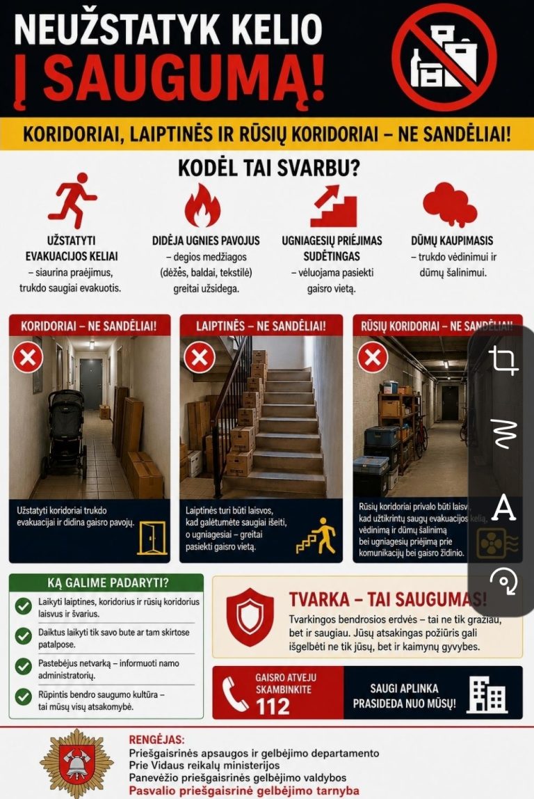 Daugiabučių „užmirštos“ zonos: kodėl koridoriai, laiptinės ir rūsiai neturi tapti sandėliais Daugiabučių „užmirštos“ zonos: kodėl koridoriai, laiptinės ir rūsiai neturi tapti sandėliais