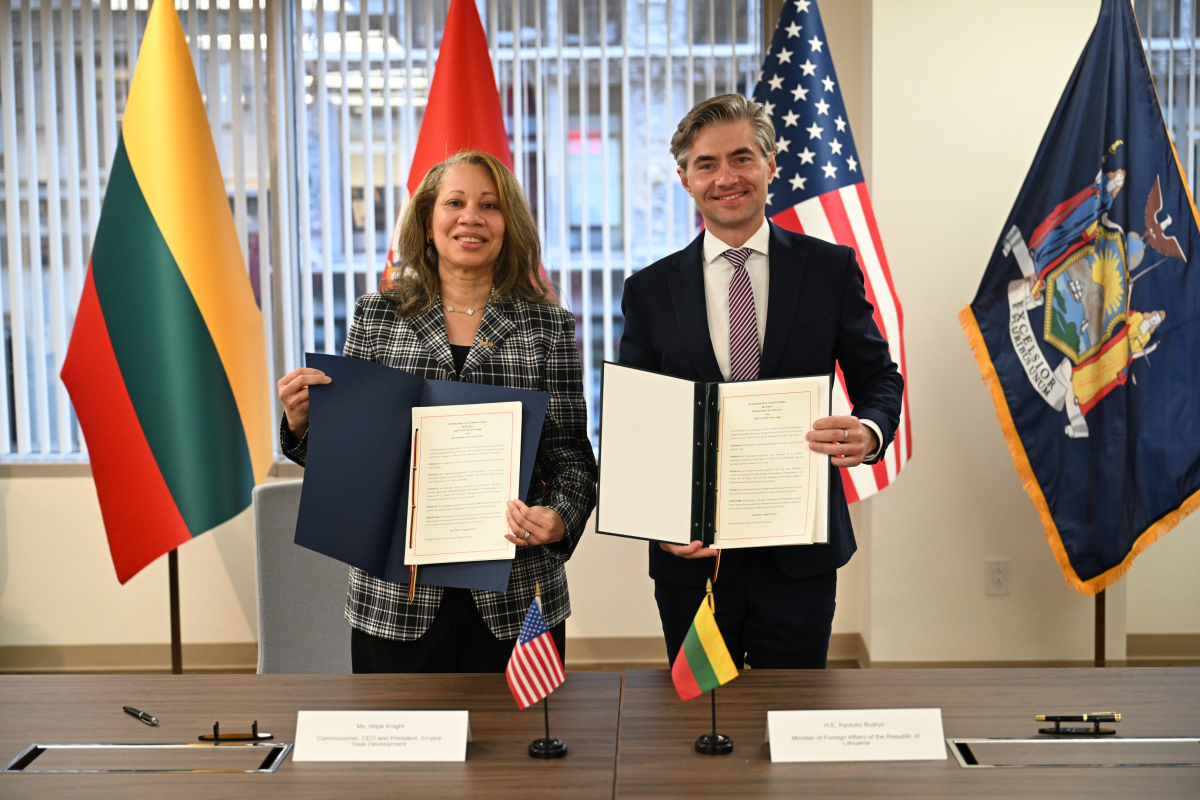 Lietuva ir Niujorko valstija stiprina partnerystę
