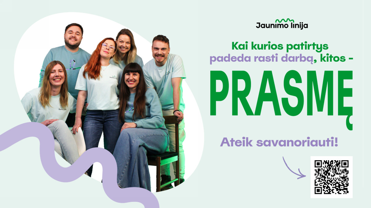 „Jaunimo linija“ ieško naujų savanorių: kai kurios patirtys įrašomos į CV, o kai kurios – į gyvenimą