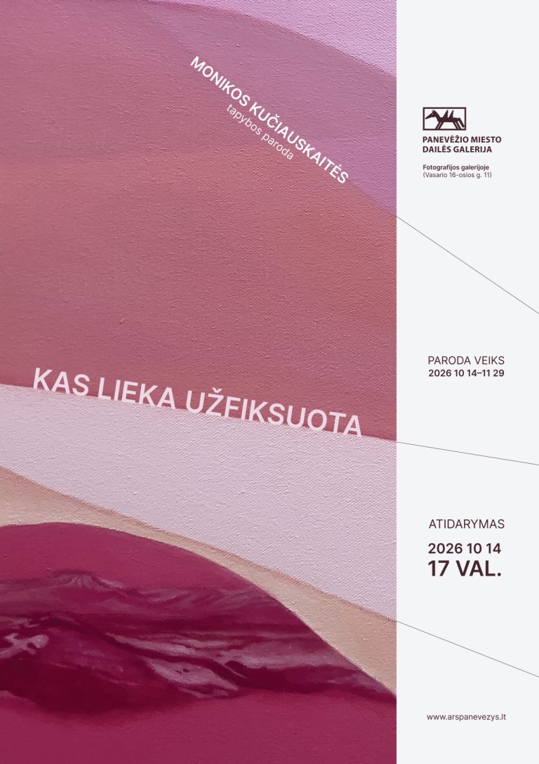 Kviečiame į Monikos Kučiauskaitės parodos „Kas lieka užfiksuota“ atidarymą Kviečiame į Monikos Kučiauskaitės parodos „Kas lieka užfiksuota“ atidarymą
