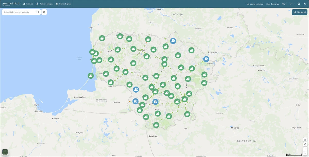 „Via Lietuva“ atnaujino eismoinfo.lt svetainę: eismo dalyviams – dar daugiau naudingos informacijos vienoje vietoje